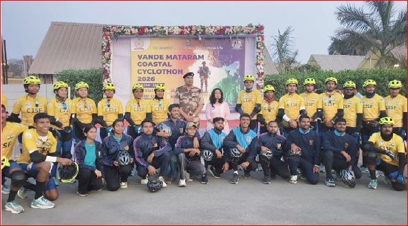 દમણમાં વંદે માતરમ કોસ્ટલ સાયકલોથન ટીમનું સ્વાગત કરાયું