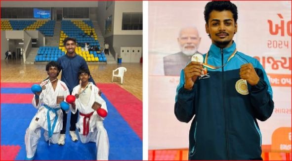 વલસાડના કરાટેવીરોઍ રાજય સ્તરે બે બ્રોન્ઝ, ઍક સિલ્વર મેડલ જીત્યા