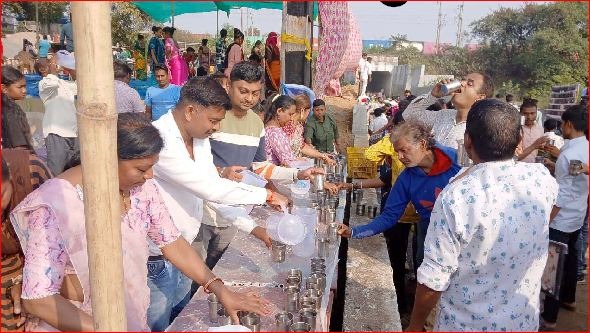 મોતીવાડા રિદ્ધિ વિનાયક મંડળે મેળામાં ભકતોને શુદ્ધ પાણીની સેવા પુરી પાડી