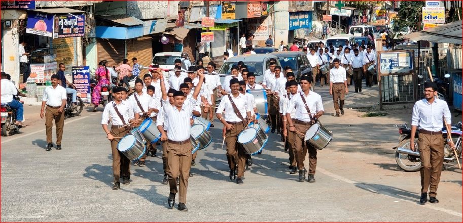 ધરમપુરમાં આરઍસઍસનો ‘શતાબ્દી ઘોષ’ કાર્યક્રમ ઉત્સાહભેર યોજાયો