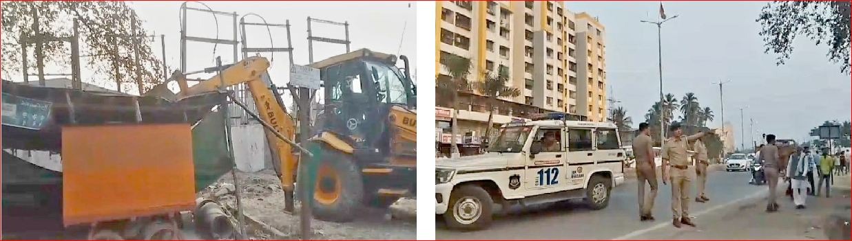 ઉમરગામ પાલિકા દ્વારા ગાંધીવાડી મુખ્ય બજારમાં ગેરકાયદેસર દબાણો દૂર કરાયા