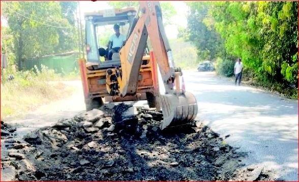 લાકડમાળથી નાનીવહિયાળ મુખ્ય માર્ગનું રિપેરીંગ કામ શરૂ