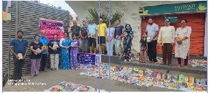 વાપીની અંબેમાતા શાળામાં પુસ્તક પરબ, વલસાડ દ્વારા ૩૫૦ જેટલાં પુસ્તકોની ભેટ