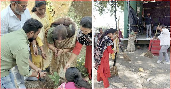મોગરાવાડીમાં સફાઈ અને વૃક્ષારોપણ કાર્યક્રમ યોજાયો